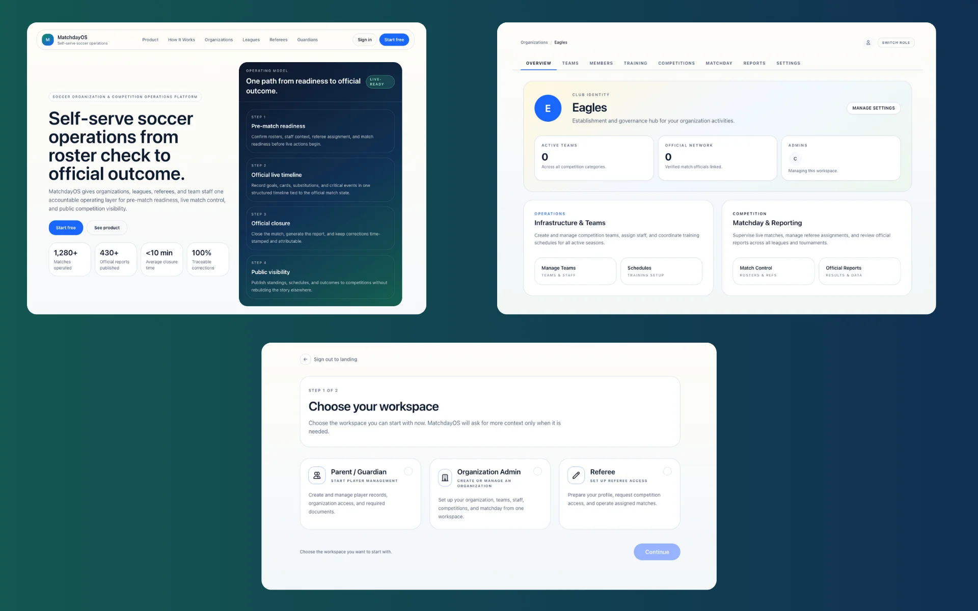 MatchdayOS - Soccer Operations Platform screenshot