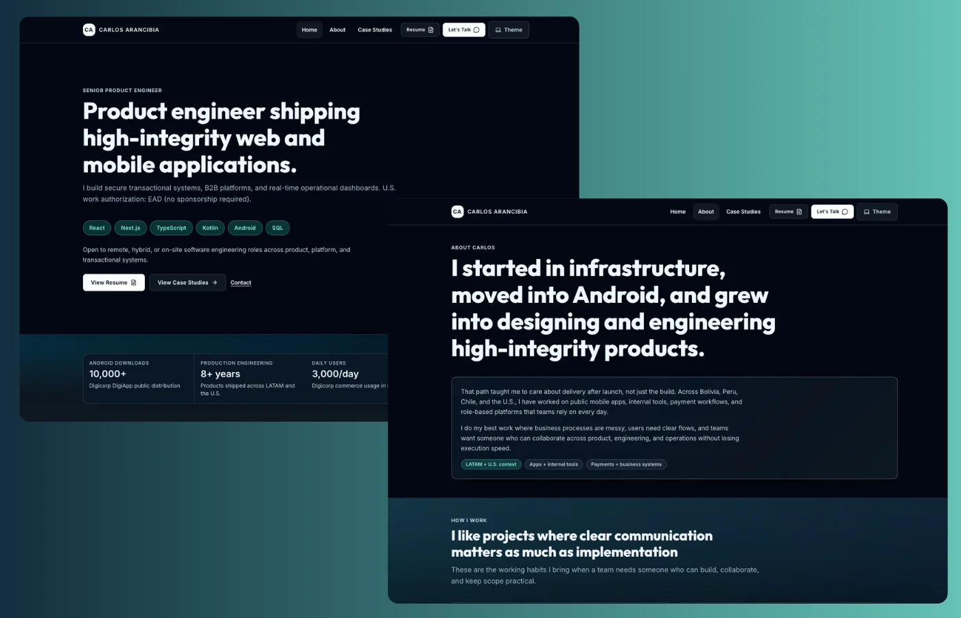 Next Portfolio Starter screenshot